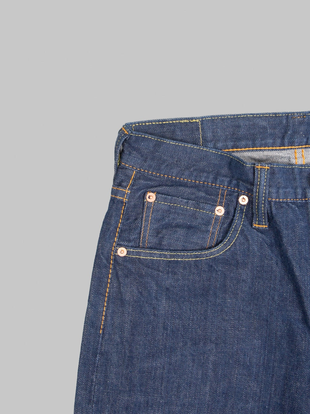 Pure Blue Japan AI-13.5oz-019 13.5oz "Aizome Natural Indigo" Relaxed Tapered Jeans