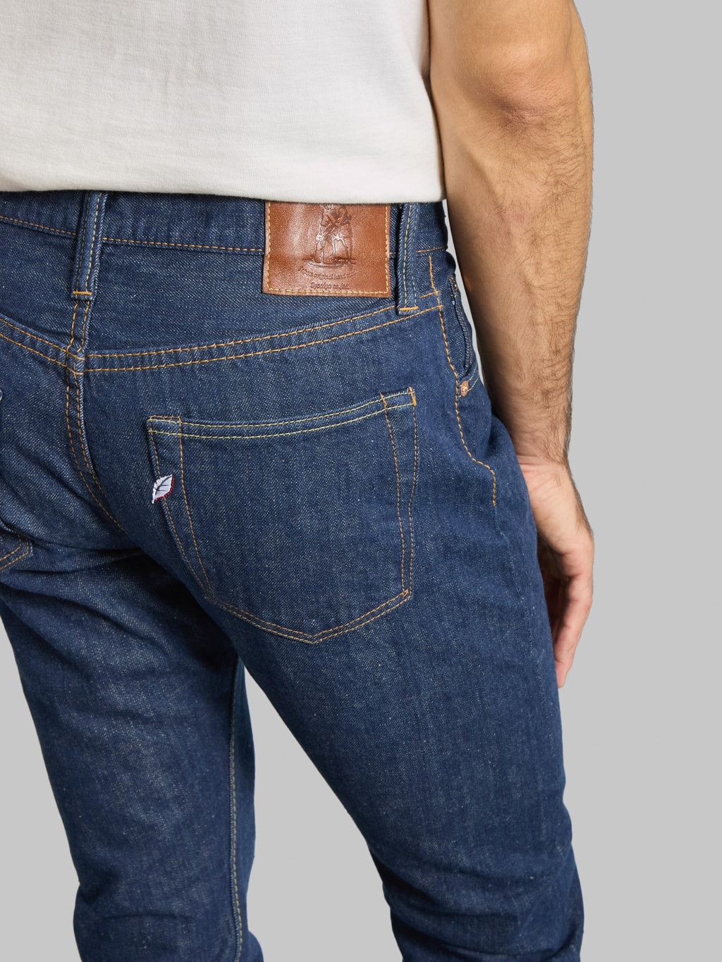 Pure Blue Japan AI-13.5oz-019 13.5oz "Aizome Natural Indigo" Relaxed Tapered Jeans