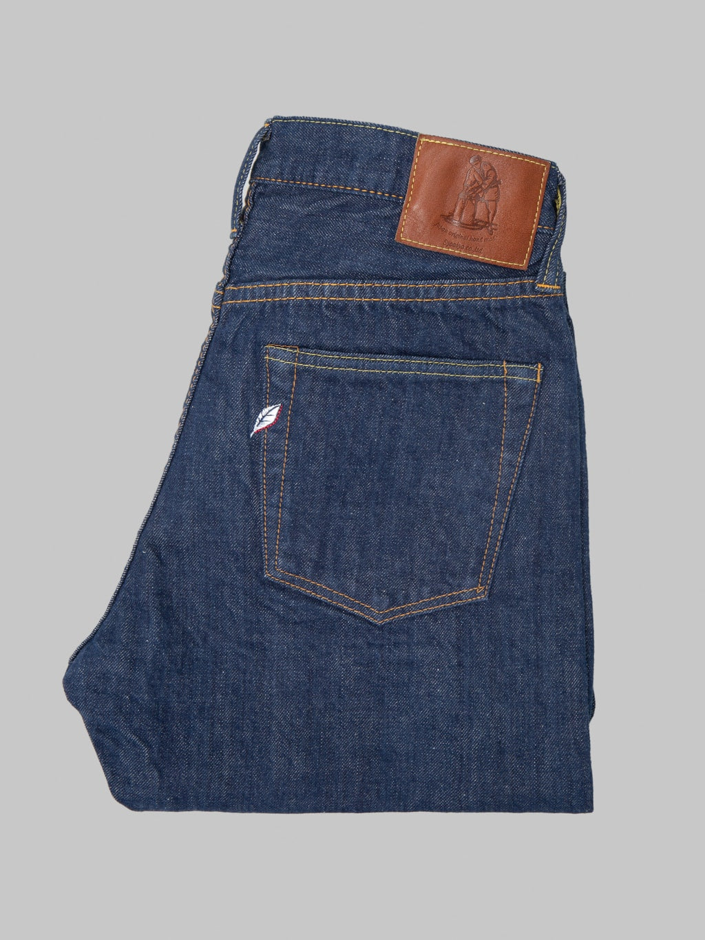 Pure Blue Japan AI-13.5oz-019 13.5oz "Aizome Natural Indigo" Relaxed Tapered Jeans