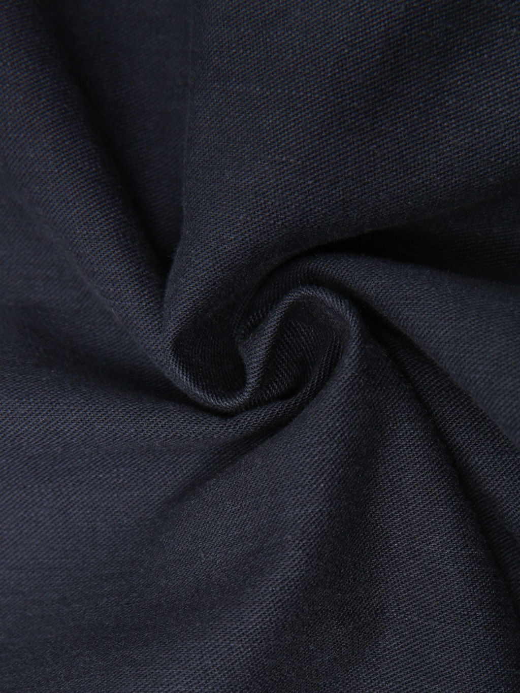 Pure Blue Japan 1185NV Satin Sulfur Dye Piped Straight Trousers Navy cotton fabric
