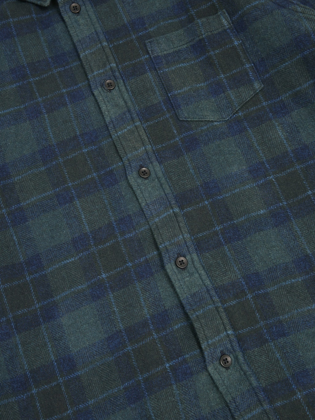 Pure Blue Japan 2235 Indigo Overdyed Cotton Tweed Check Shirt Brown soft