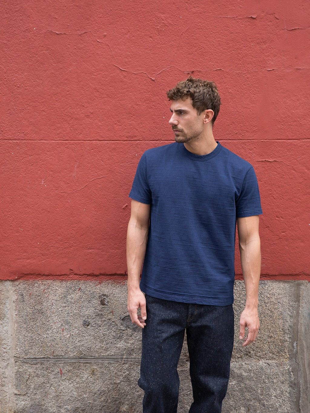 PBJ SS SLB 5011 ID 8oz Slub Jersey TShirt Indigo street styled