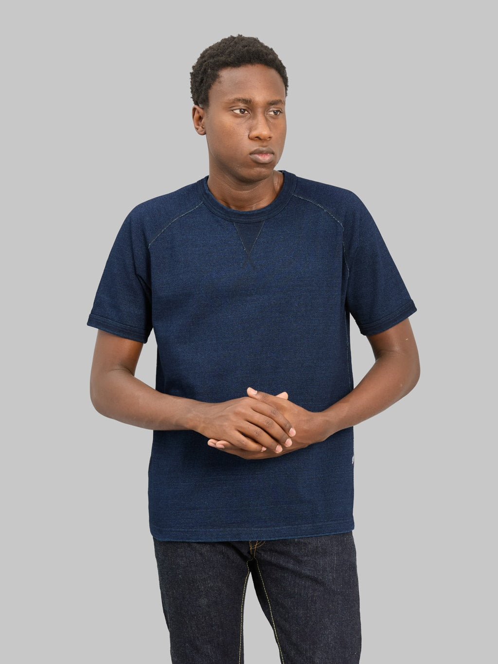 トップス jichoi jx raglan t-shirt Pure Blue Japan 5411-ID 11oz