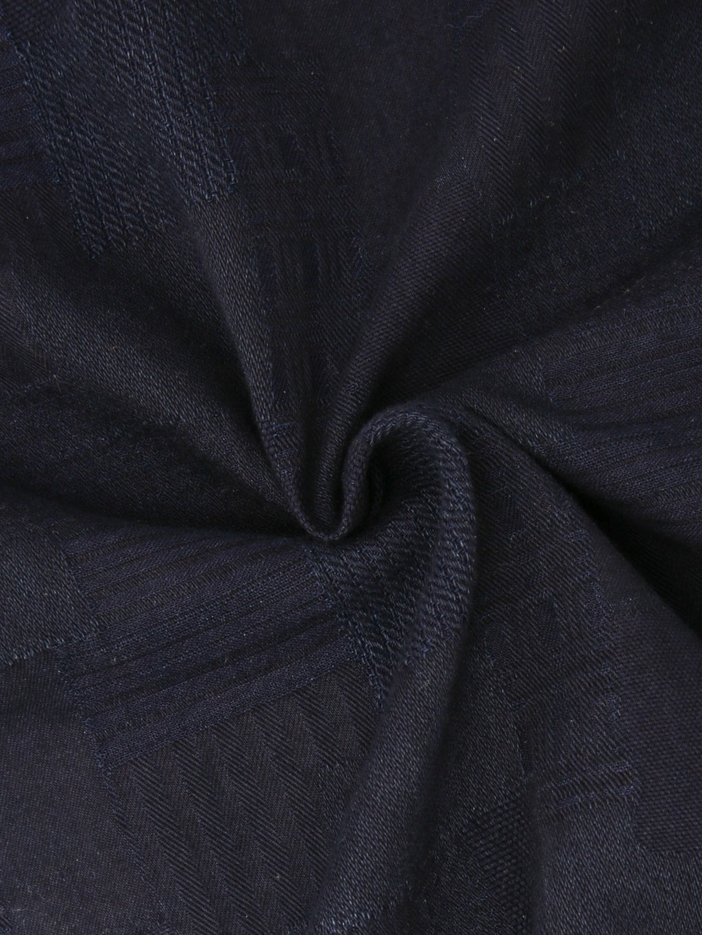 Pure Blue Japan 2239ID Jacquard Boro Patchwork Double Indigo Shirt texture