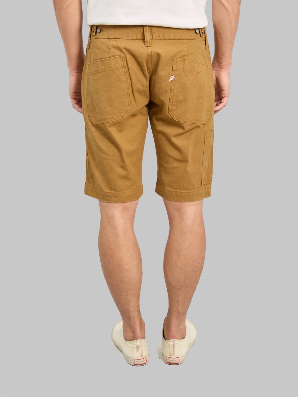 Pure Blue Japan SP-1179-CA Sulfur Dyed Herringbone Work Shorts Camel