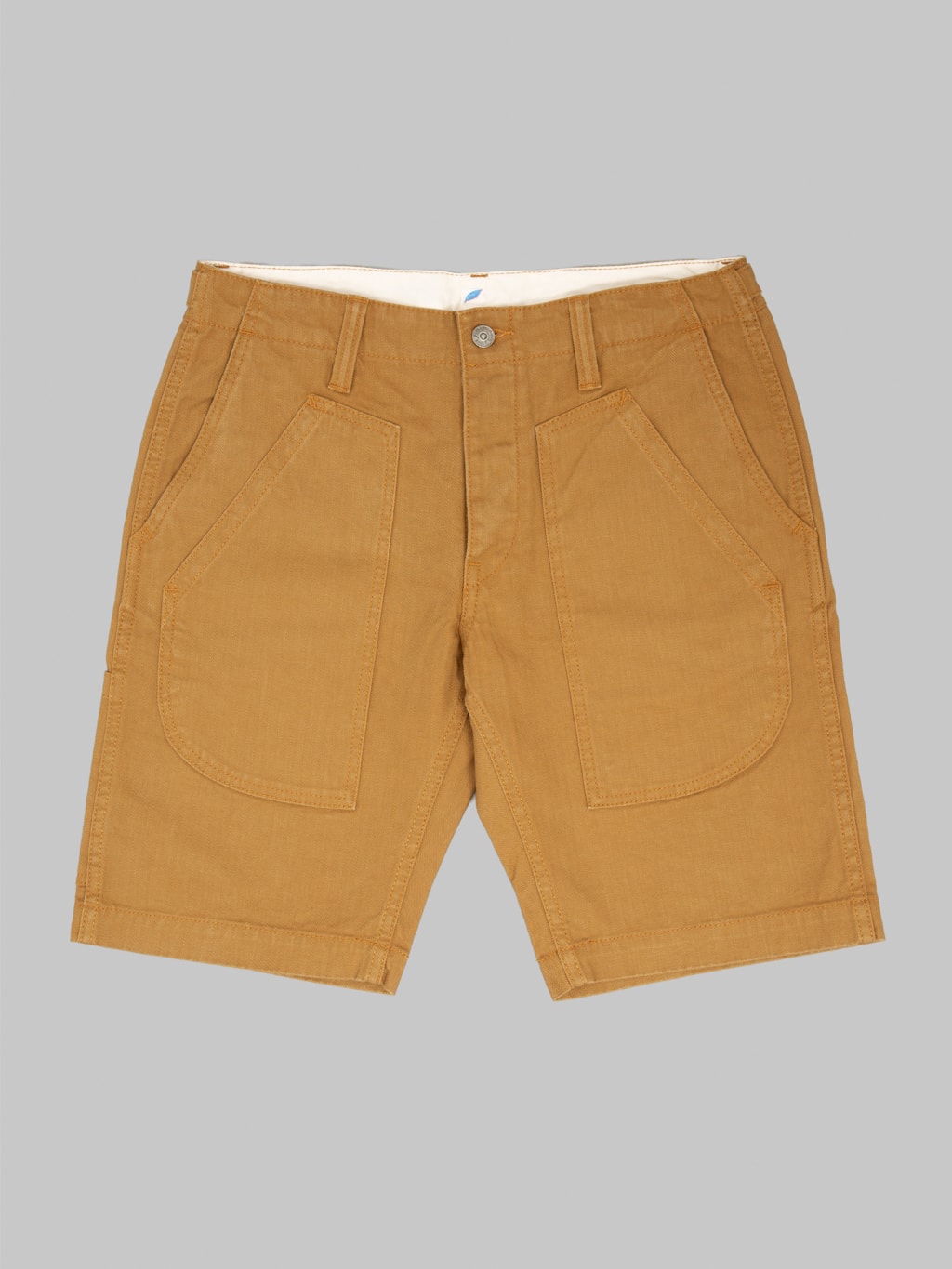 Pure Blue Japan SP-1179-CA Sulfur Dyed Herringbone Work Shorts Camel