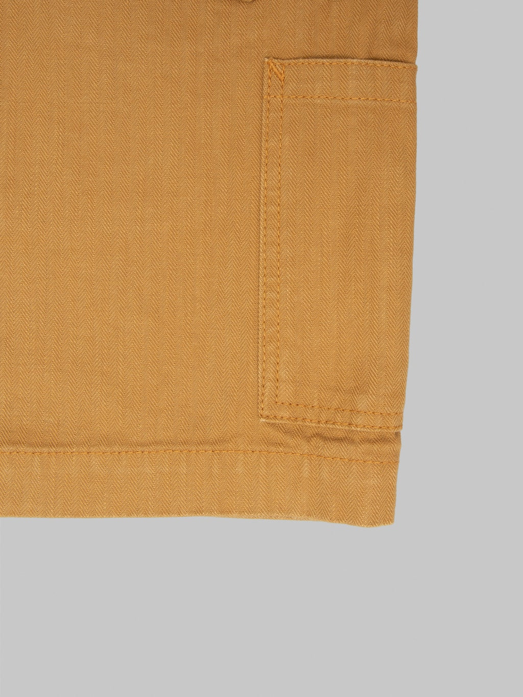 Pure Blue Japan SP-1179-CA Sulfur Dyed Herringbone Work Shorts Camel