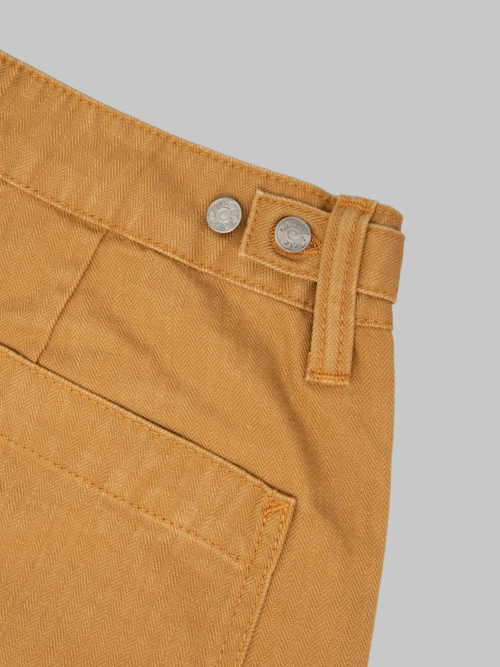 Pure Blue Japan SP-1179-CA Sulfur Dyed Herringbone Work Shorts Camel