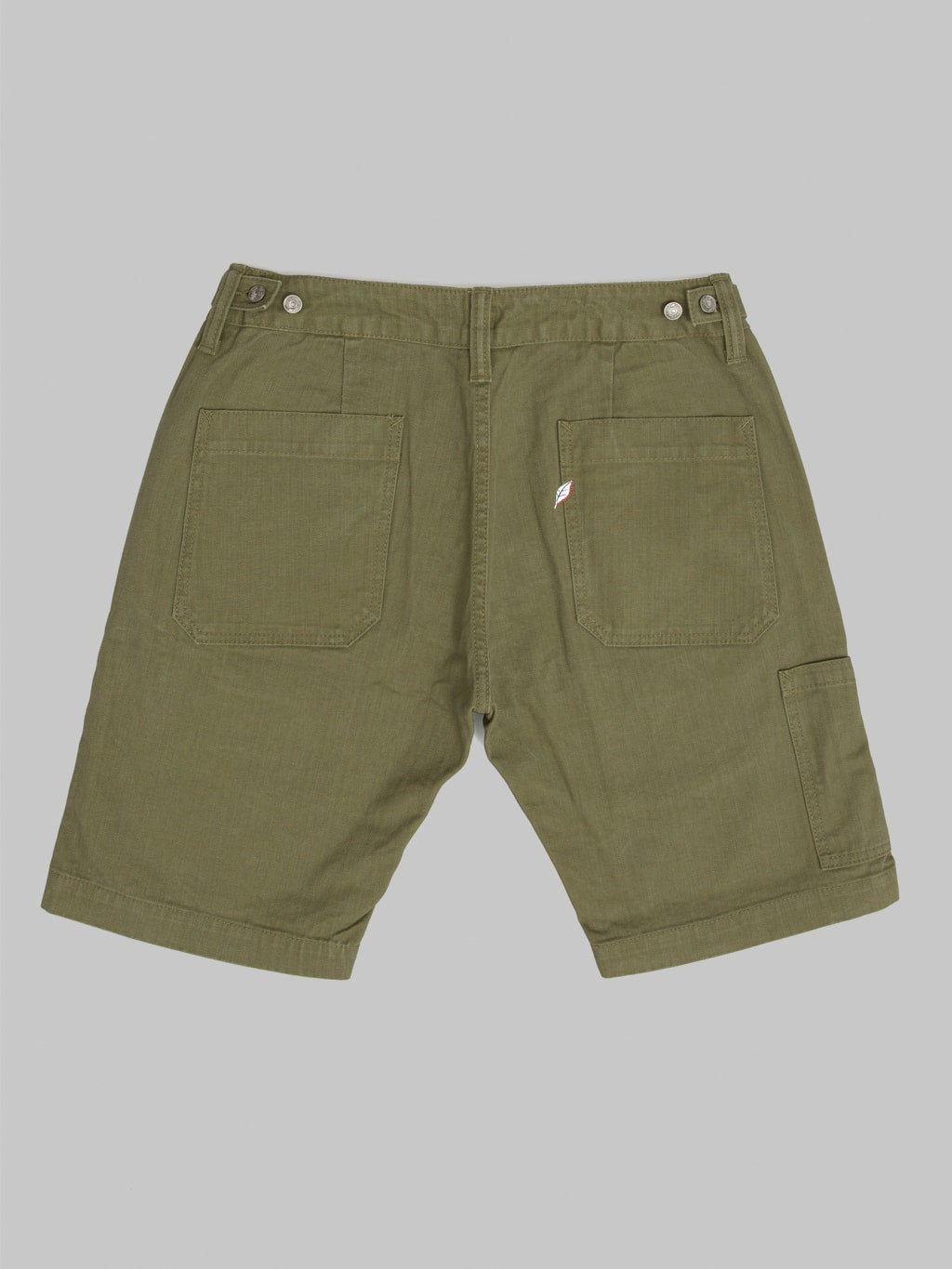 Pure Blue Japan SP-1179-OLV Sulfur Dyed Herringbone Work Shorts Olive