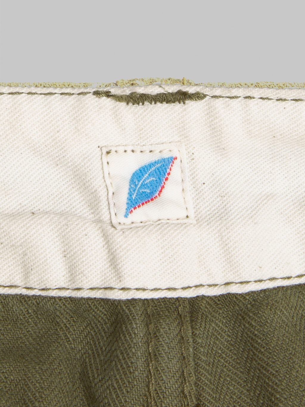 Pure Blue Japan SP-1179-OLV Sulfur Dyed Herringbone Work Shorts Olive