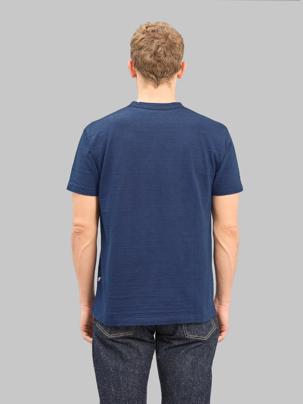 PBJ SS SLB 5011 ID 8oz Slub Jersey TShirt Indigo back look