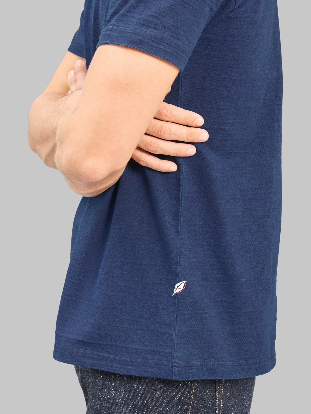 PBJ SS SLB 5011 ID 8oz Slub Jersey TShirt Indigo logo