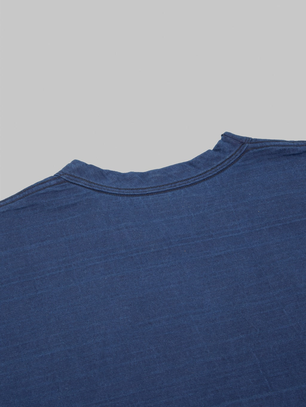 PBJ SS SLB 5011 ID 8oz Slub Jersey TShirt Indigo back collar