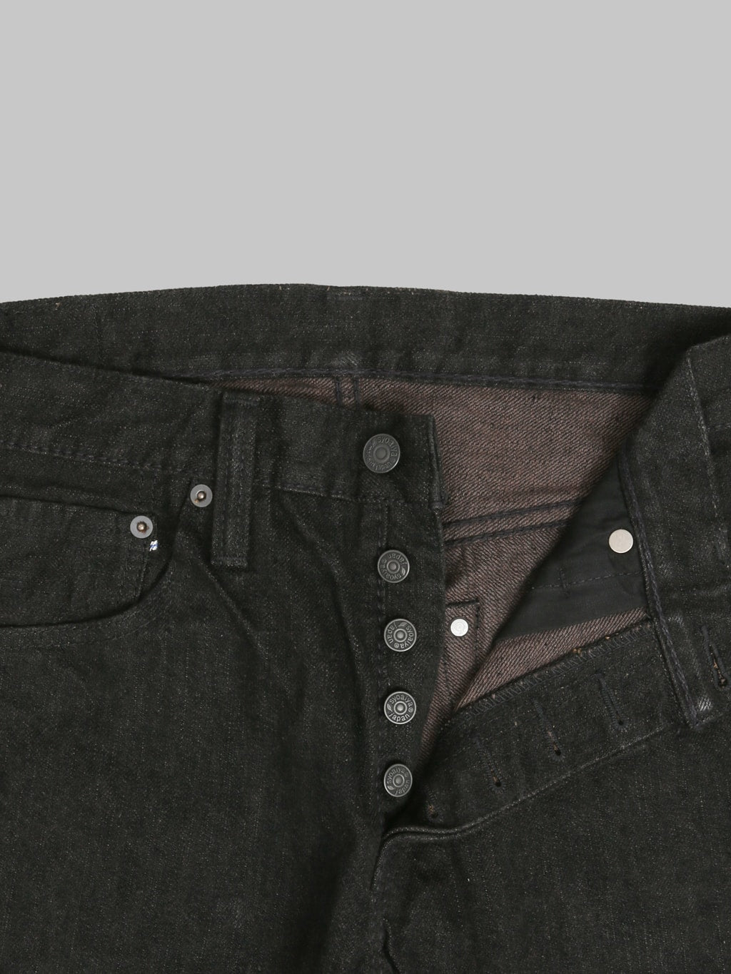 Pure Blue Japan TCD-005-BR 14.5oz "Teacore Black x Brown" Slim Straight Jeans