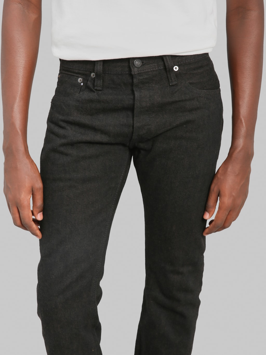 Pure Blue Japan TCD-005-BR 14.5oz "Teacore Black x Brown" Slim Straight Jeans