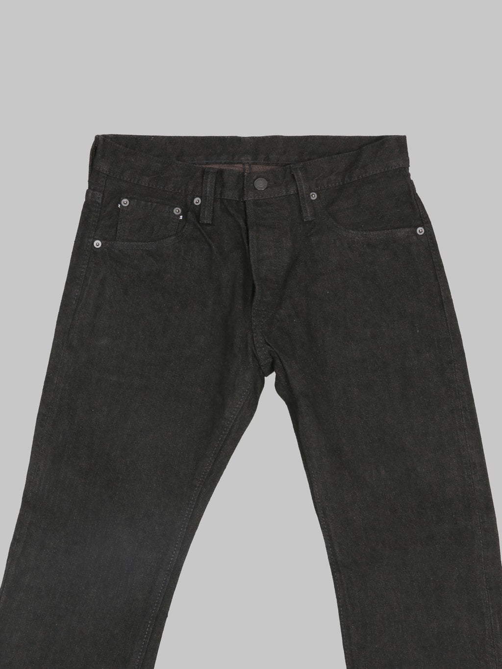 Pure Blue Japan TCD-005-BR 14.5oz "Teacore Black x Brown" Slim Straight Jeans