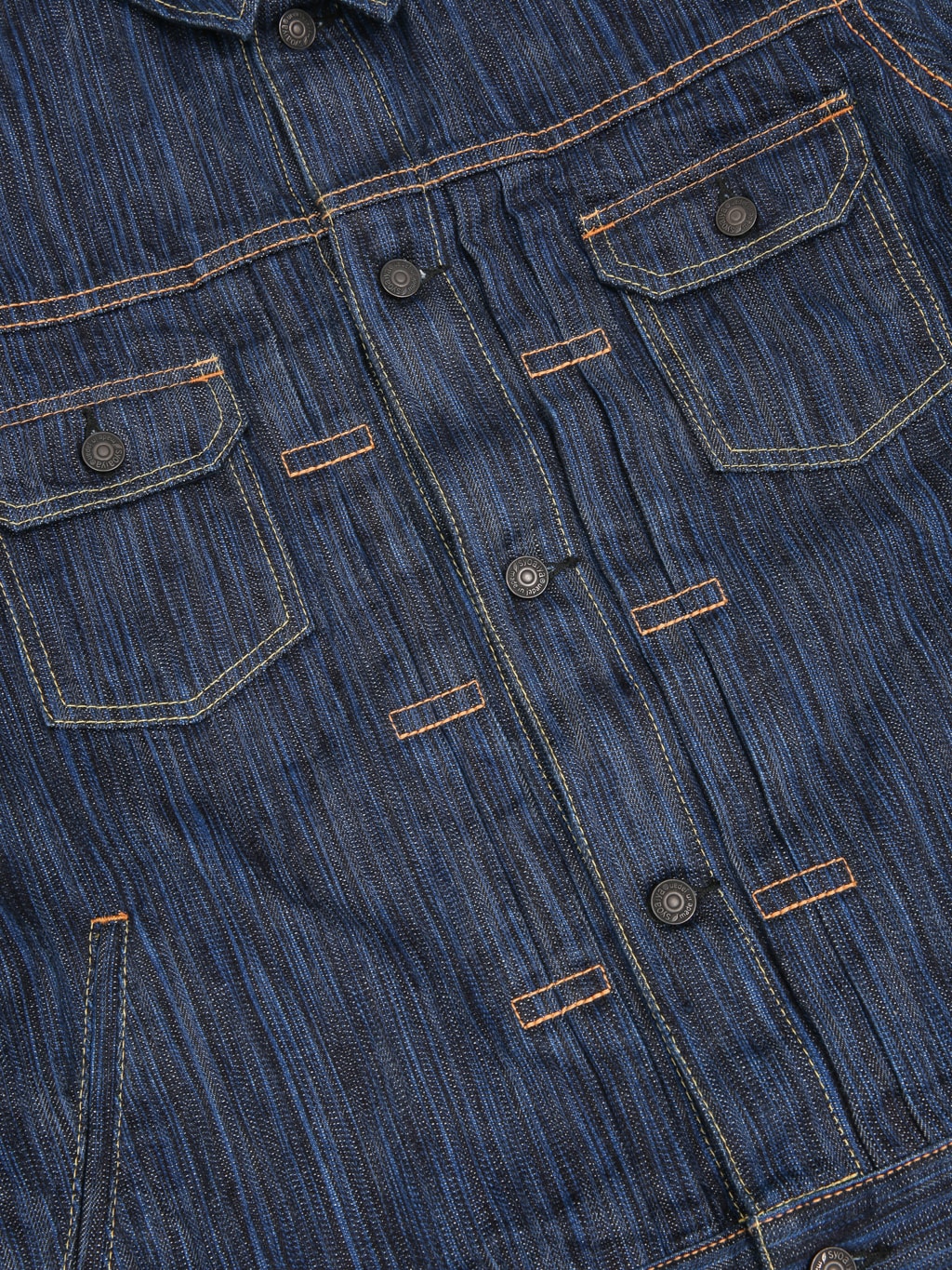 Pure Blue Japan 6225D Waterfall Type 2 Jacket Dark Indigo buttons
