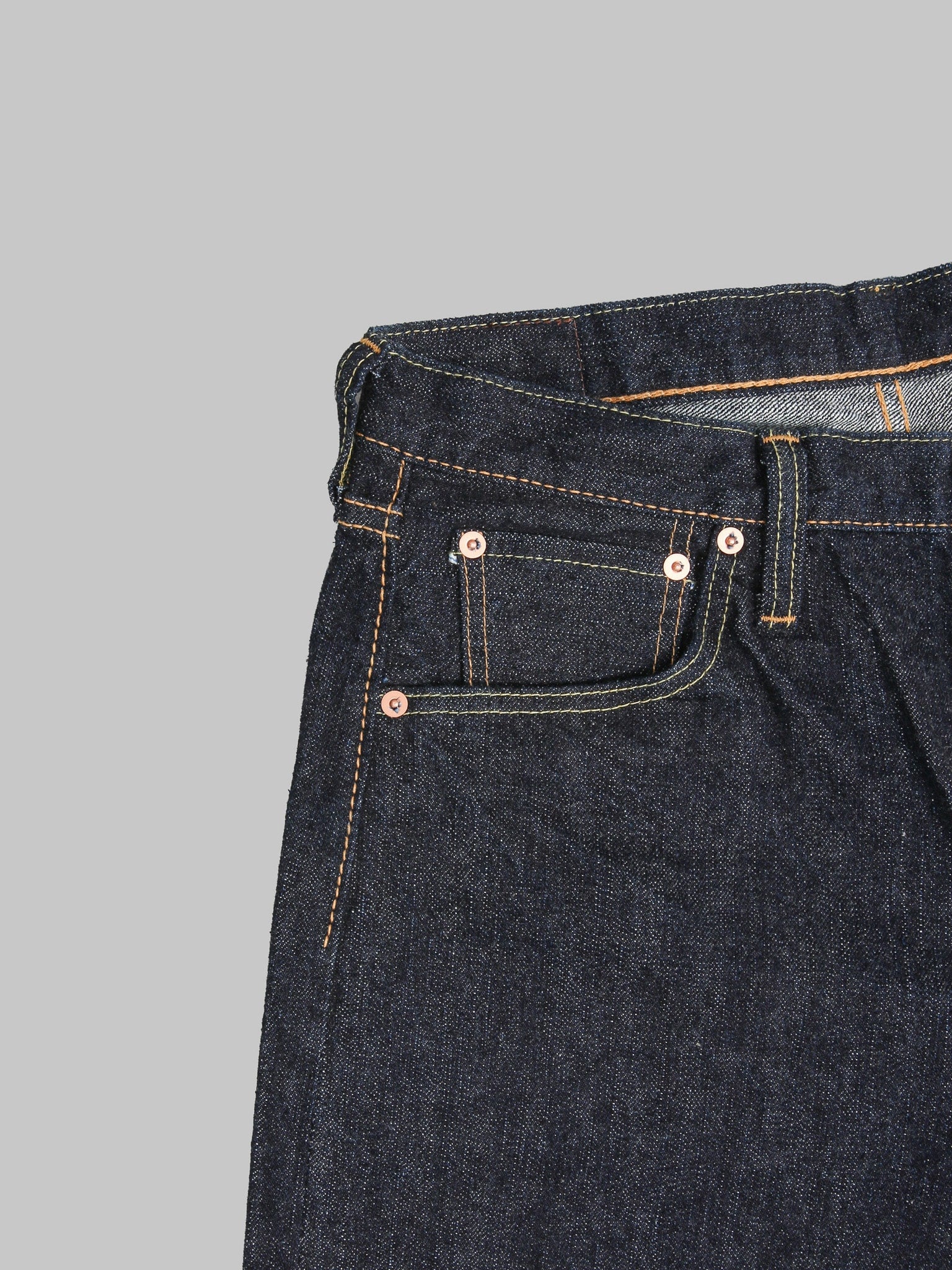Pure Blue Japan XX002 14oz Pipe Straight Jeans coin pocket