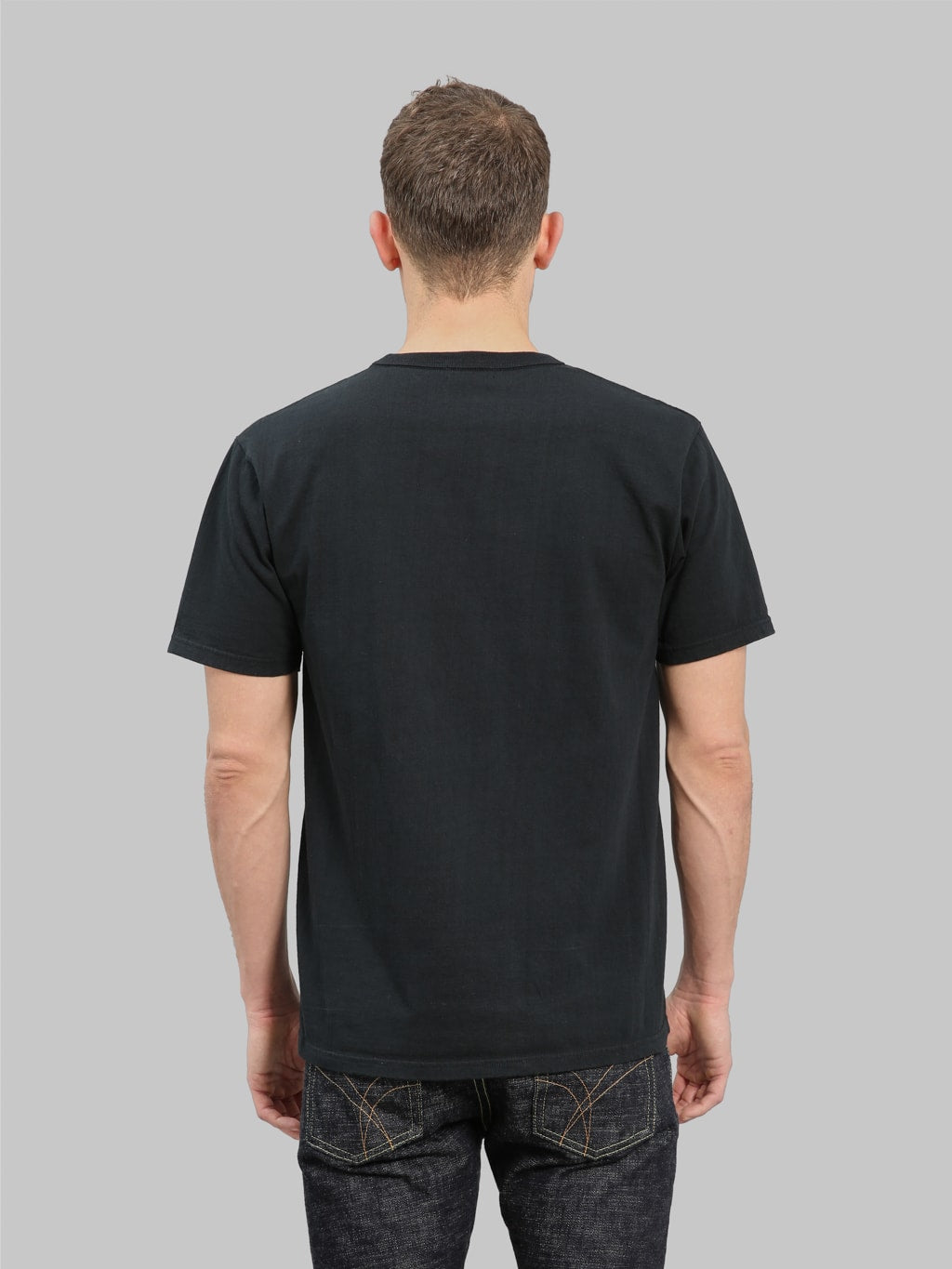 redcast heritage tsuri ami loopwheel heavy tshirt black 2pack back fit