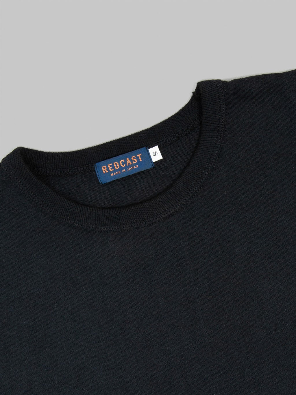 redcast heritage tsuri ami loopwheel heavy tshirt black 2pack interior tag