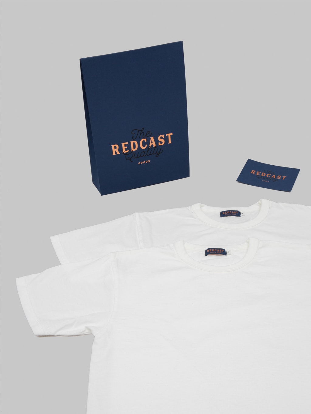 redcast heritage tsuri ami loopwheel heavy tshirt white 2pack packaging