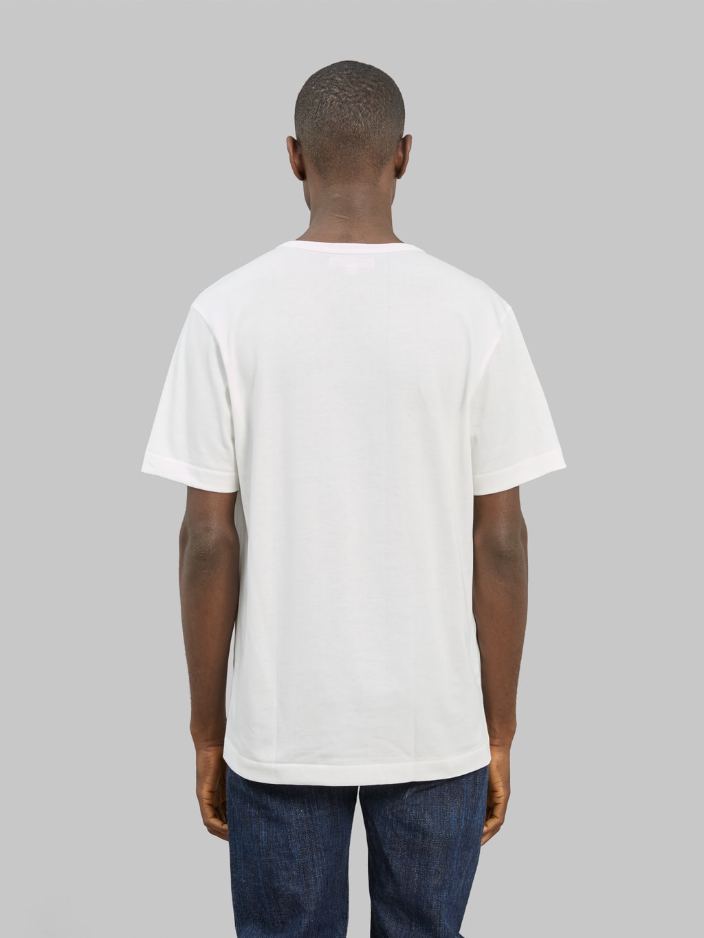 redcast heritage tsuri ami loopwheel heavy tshirt white 2pack back fit