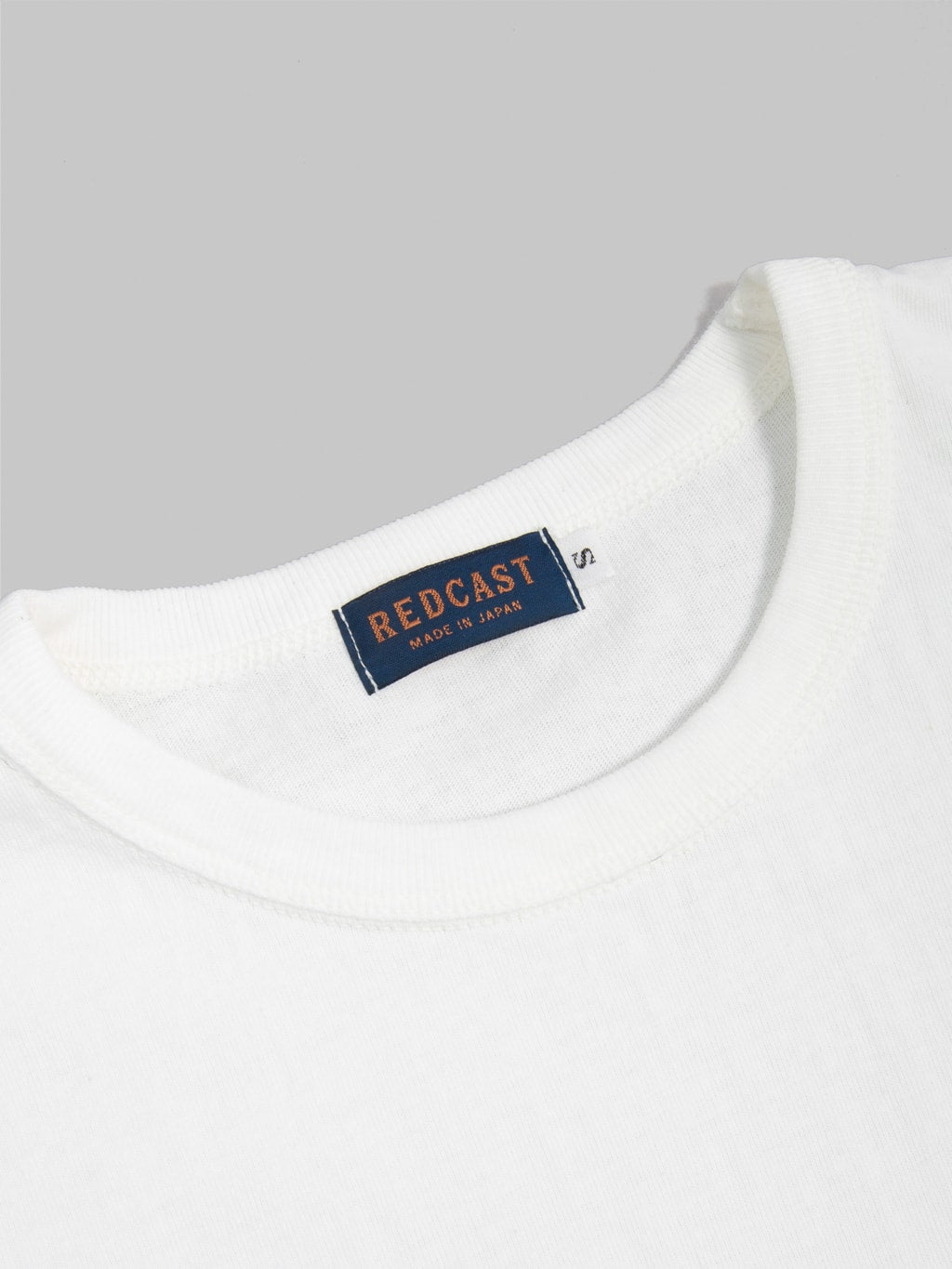 redcast heritage tsuri ami loopwheel heavy tshirt white 2pack interior tag