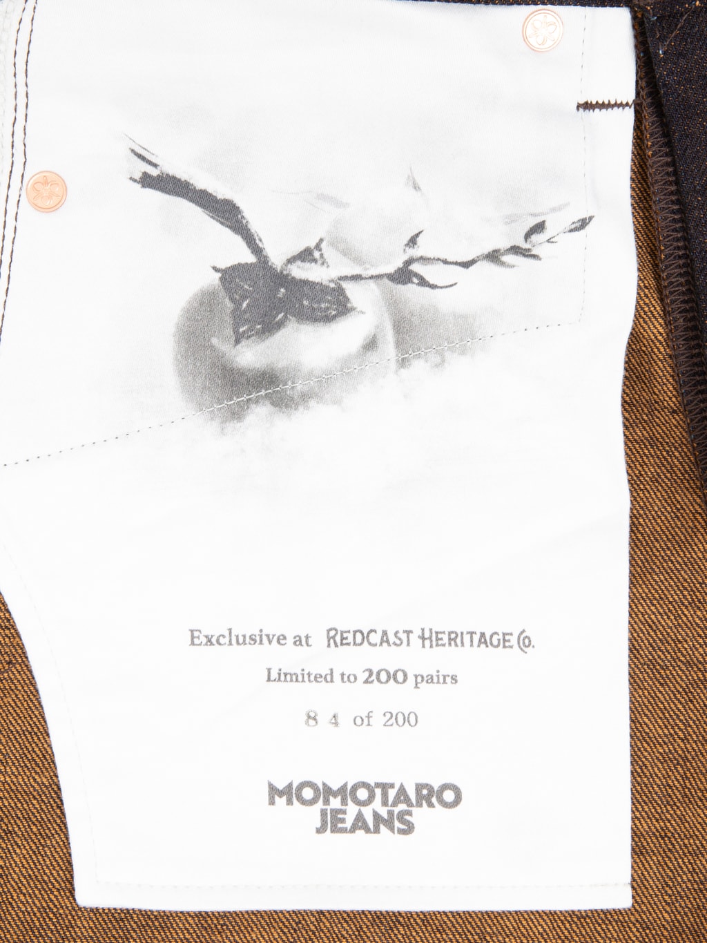 Redcast Heritage x Momotaro Jeans "Wabi-Sabi" 15.7oz Kakishibu Denim #100 Straight Jeans - Redcast Heritage Co.