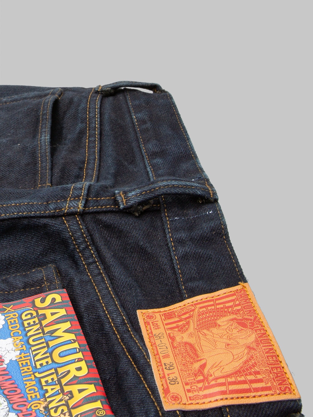 Redcast Heritage Samurai Jeans SR710XX21ozYM 21oz Yamamomo Slim Straight Jeans belt loop