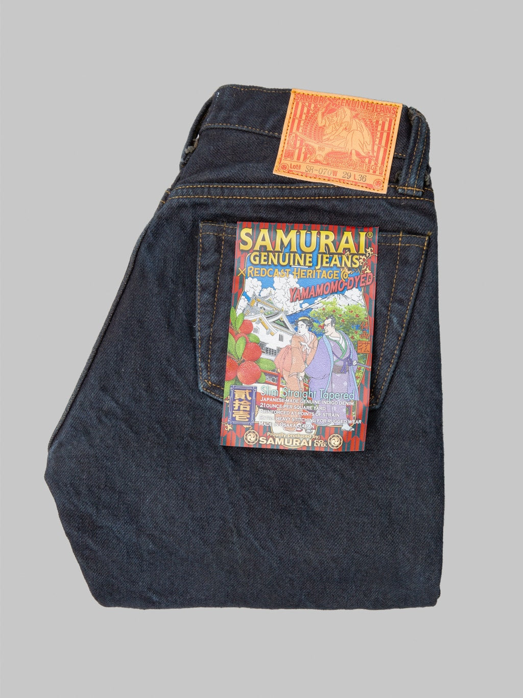 Redcast x Samurai Yamamomo-Dyed 21oz 710 Slim Straight Jeans