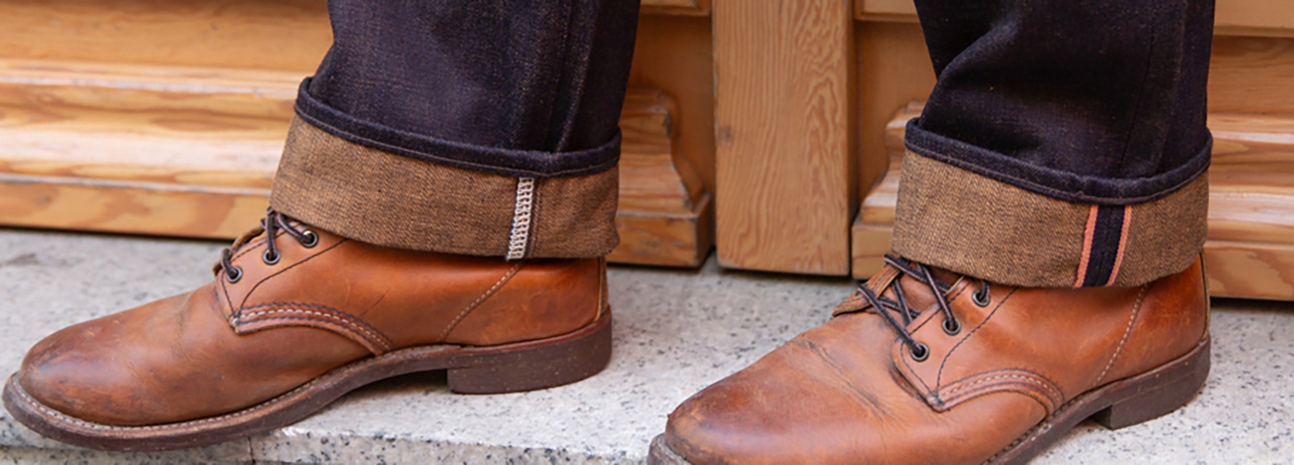 Redcast x Momotaro "Kakishibu" selvedge Jeans collaboration