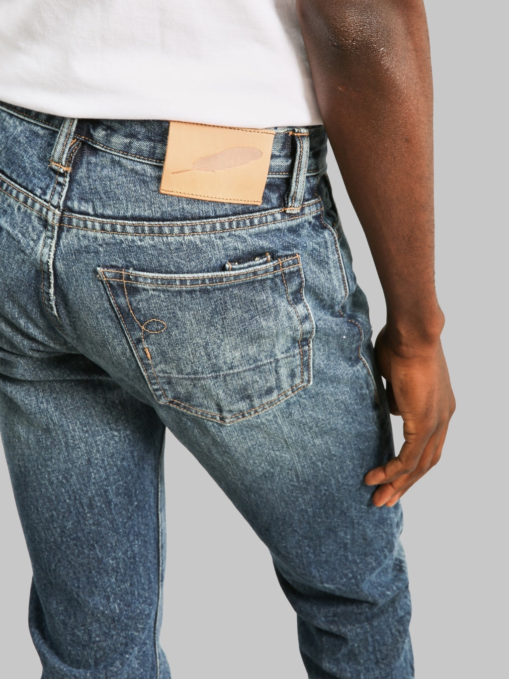 Rogue Territory 15oz Indigo Stanton Vintage Wash Jeans back pocket