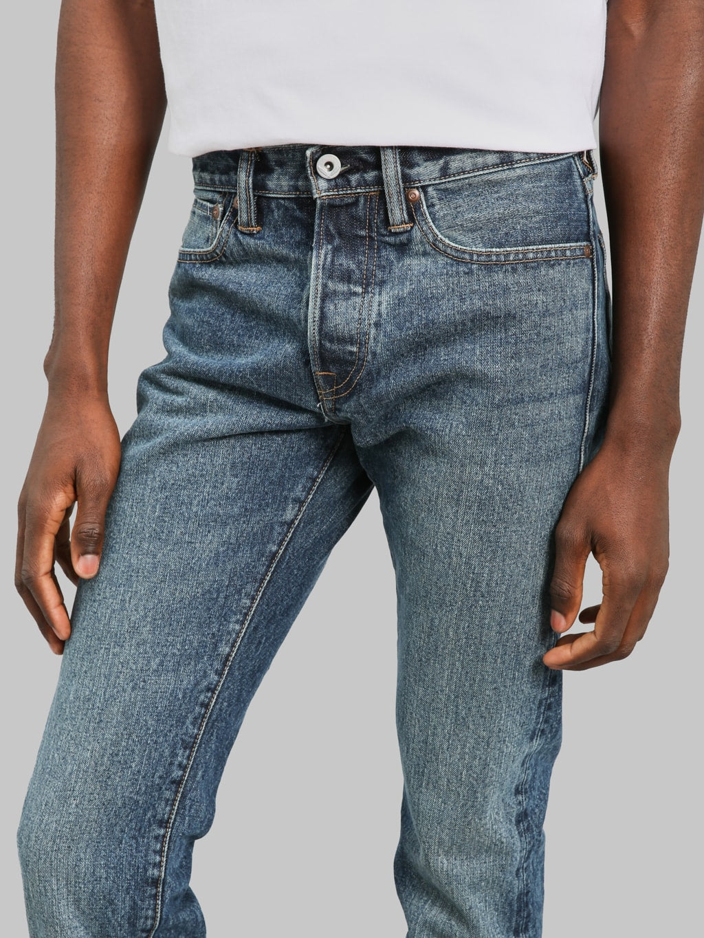 Rogue Territory 15oz Indigo Stanton Vintage Wash Jeans inseam