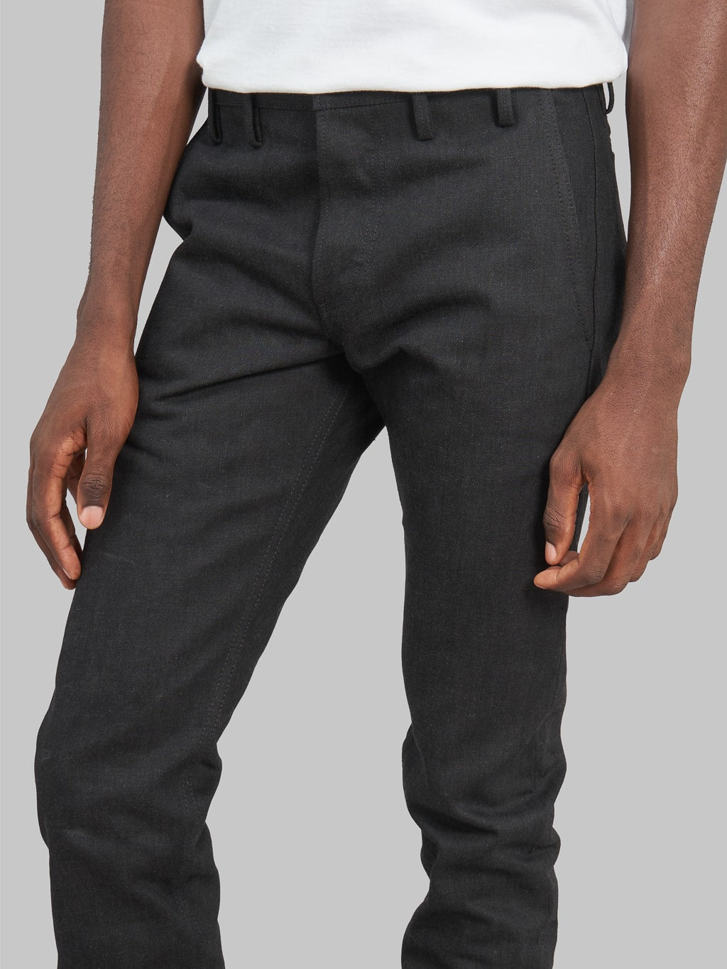rogue territory 15oz officer trousers stealth slim tapered mid rise