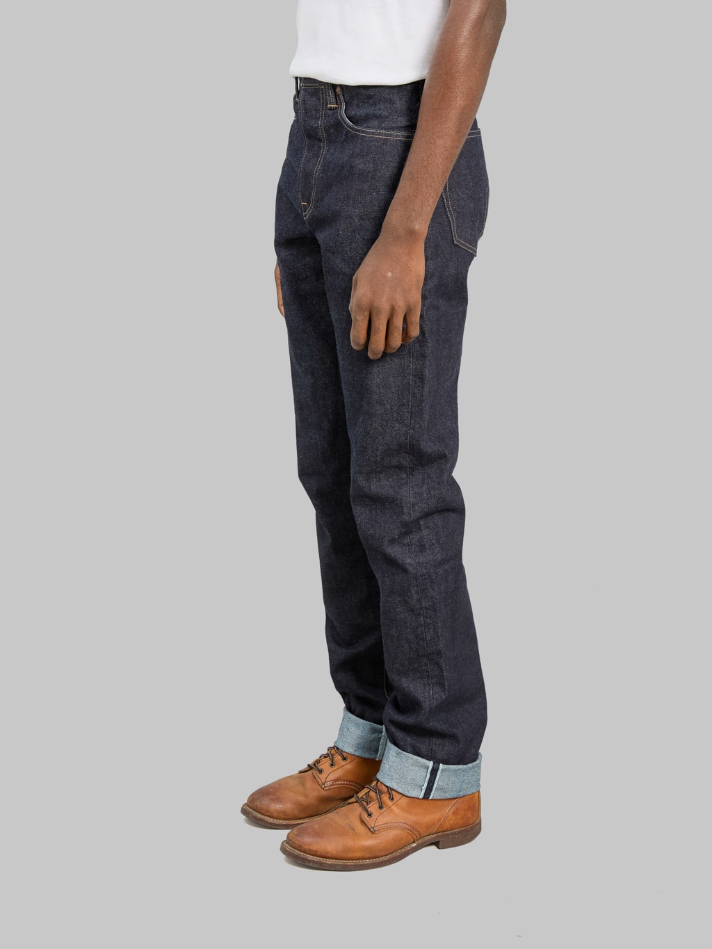 Rogue Territory 15oz Strider Rinsed Indigo Jeans side look