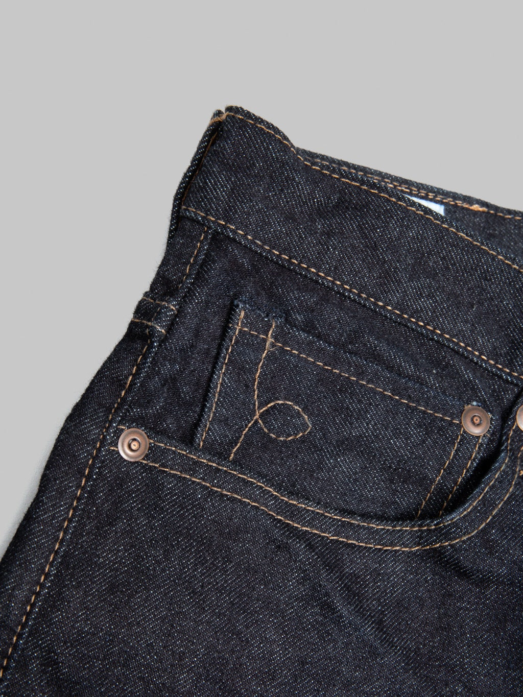Rogue Territory 15oz Strider Rinsed Indigo Jeans stitching