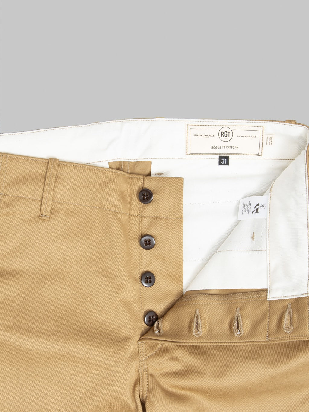 Rogue Territory Infantry Shorts 9oz Bronze Selvedge