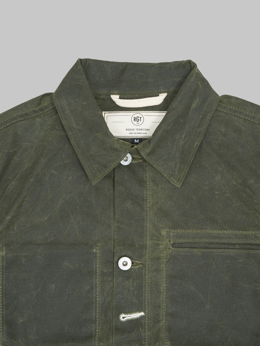 rogue territory waxed canvas supply jacket olive ridgeline chest