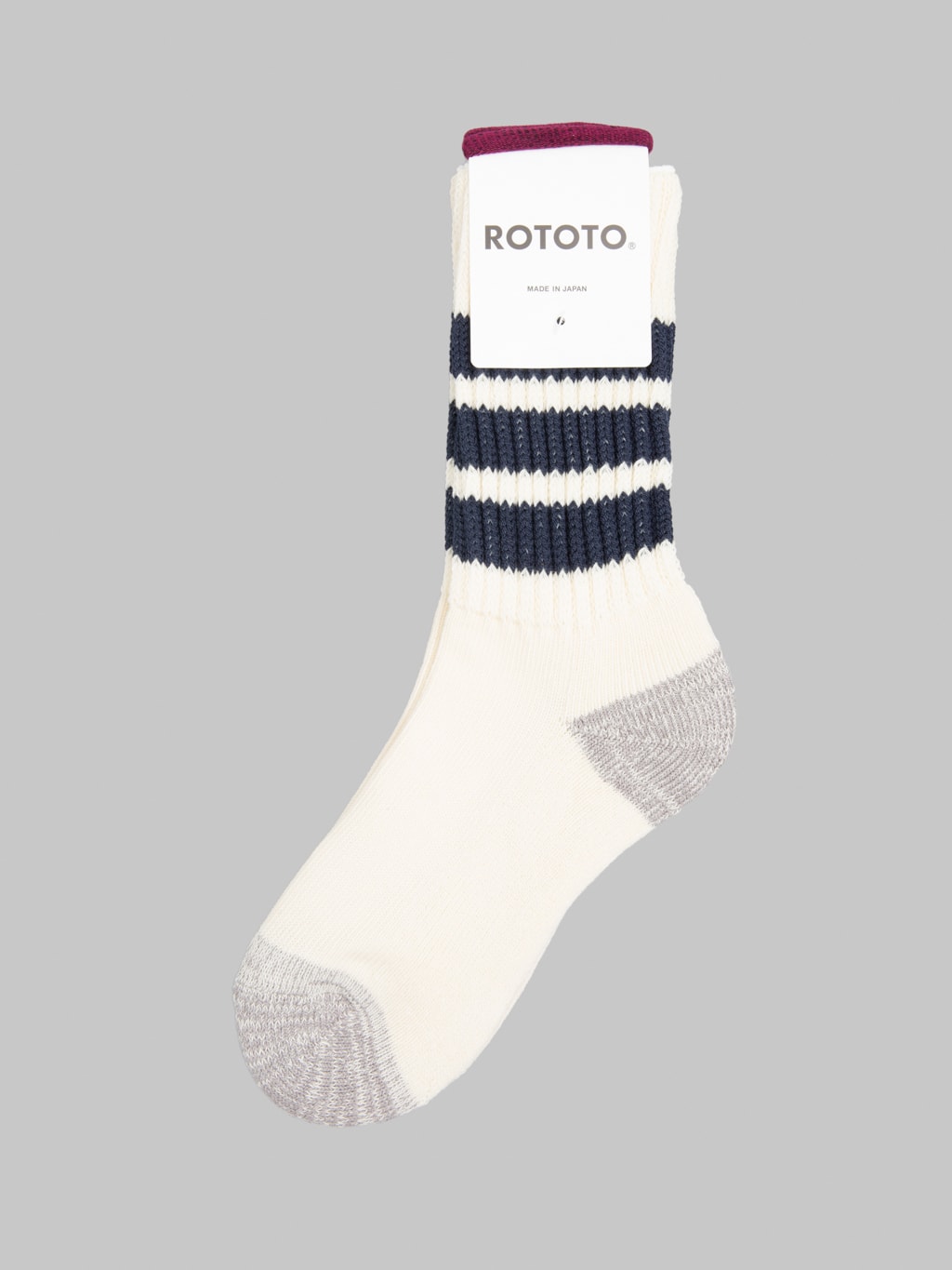 ROTOTO Coarse Ribbed Oldschool Crew Socks Navy