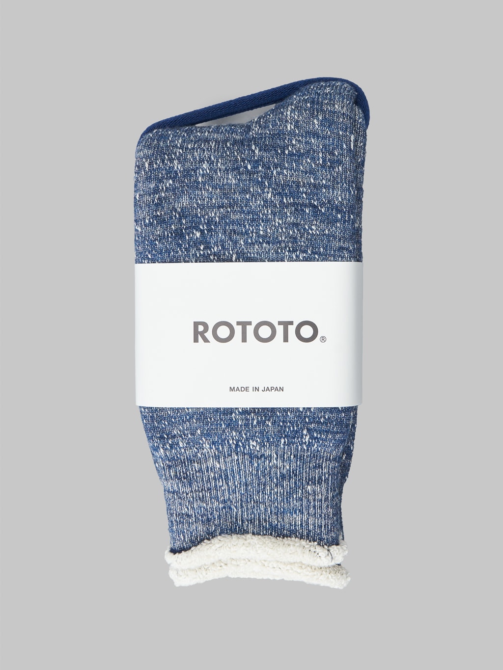 Rototo Double Face Crew Socks Deep Ocean Japan Made