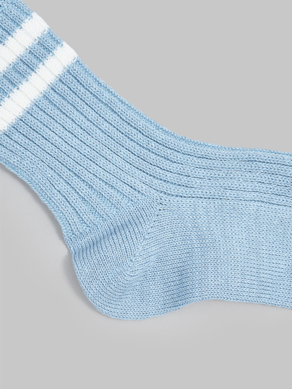 rototo hemp organic cotton stripe socks blue white heel