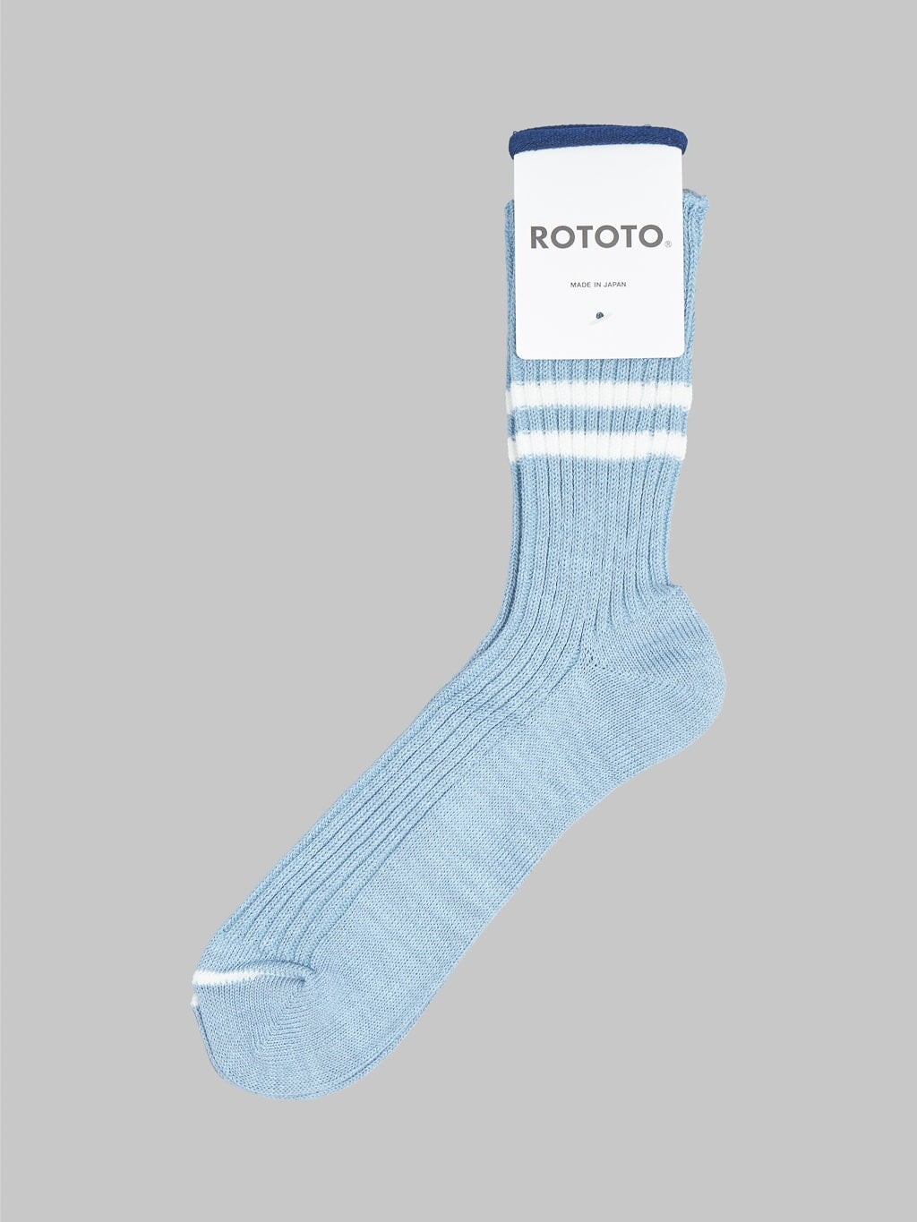 rototo hemp organic cotton stripe socks blue white