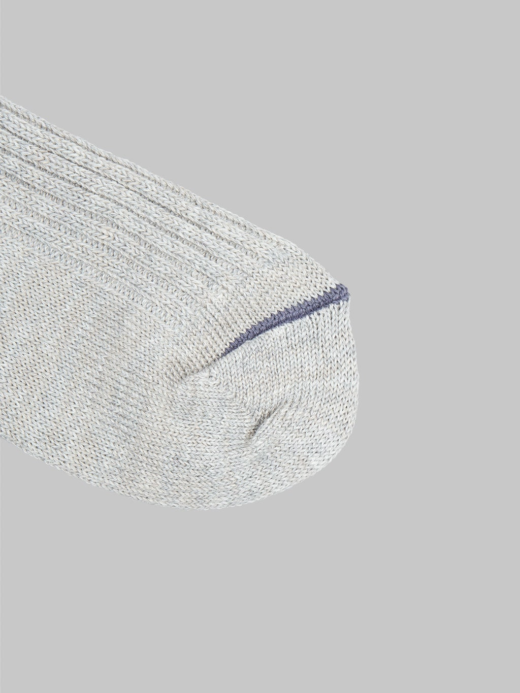 rototo hemp organic cotton stripe socks grey purple toe
