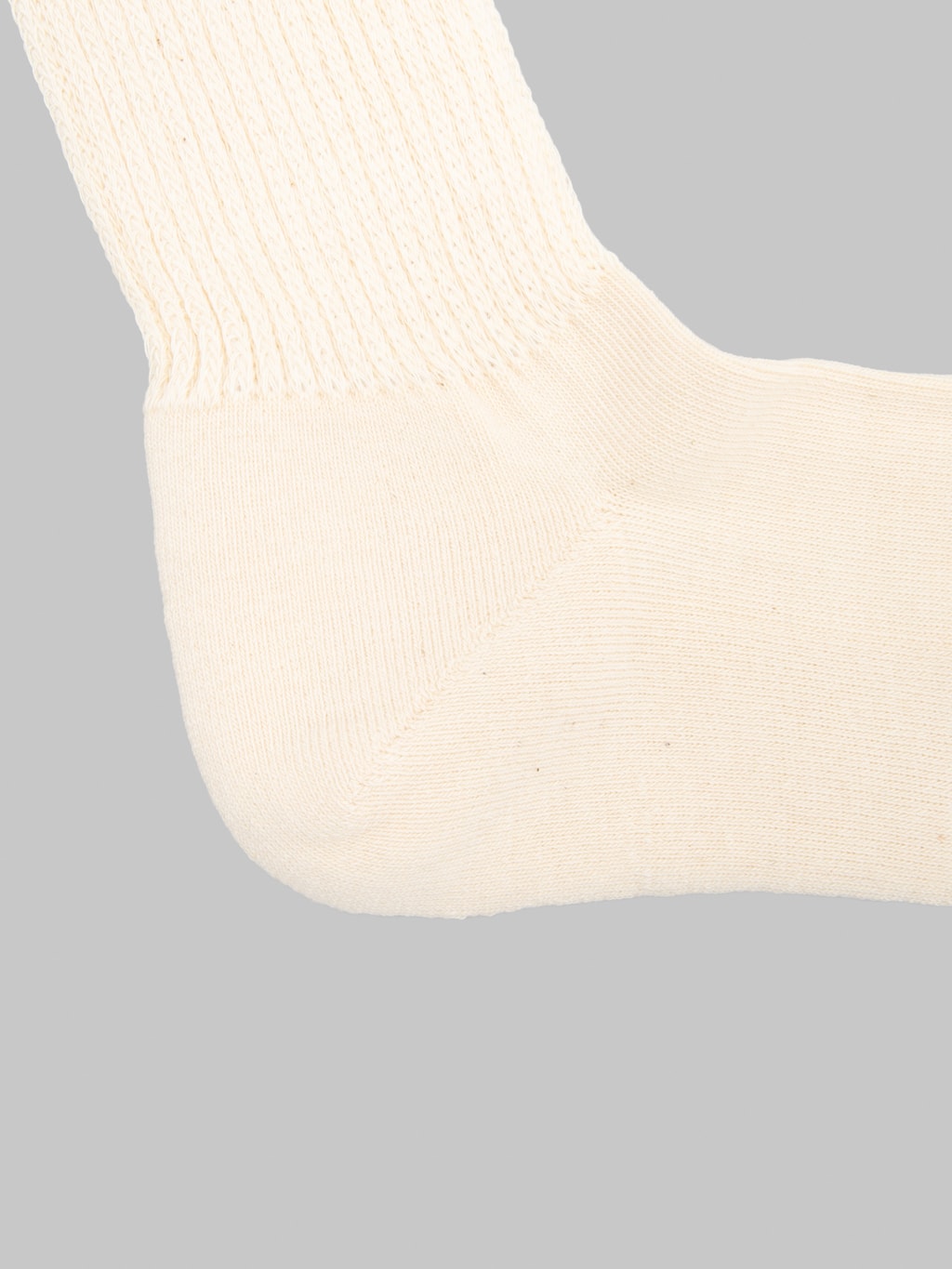 ROTOTO Organic Cotton Daily 3 Pack Ribbed Crew Socks Ecru