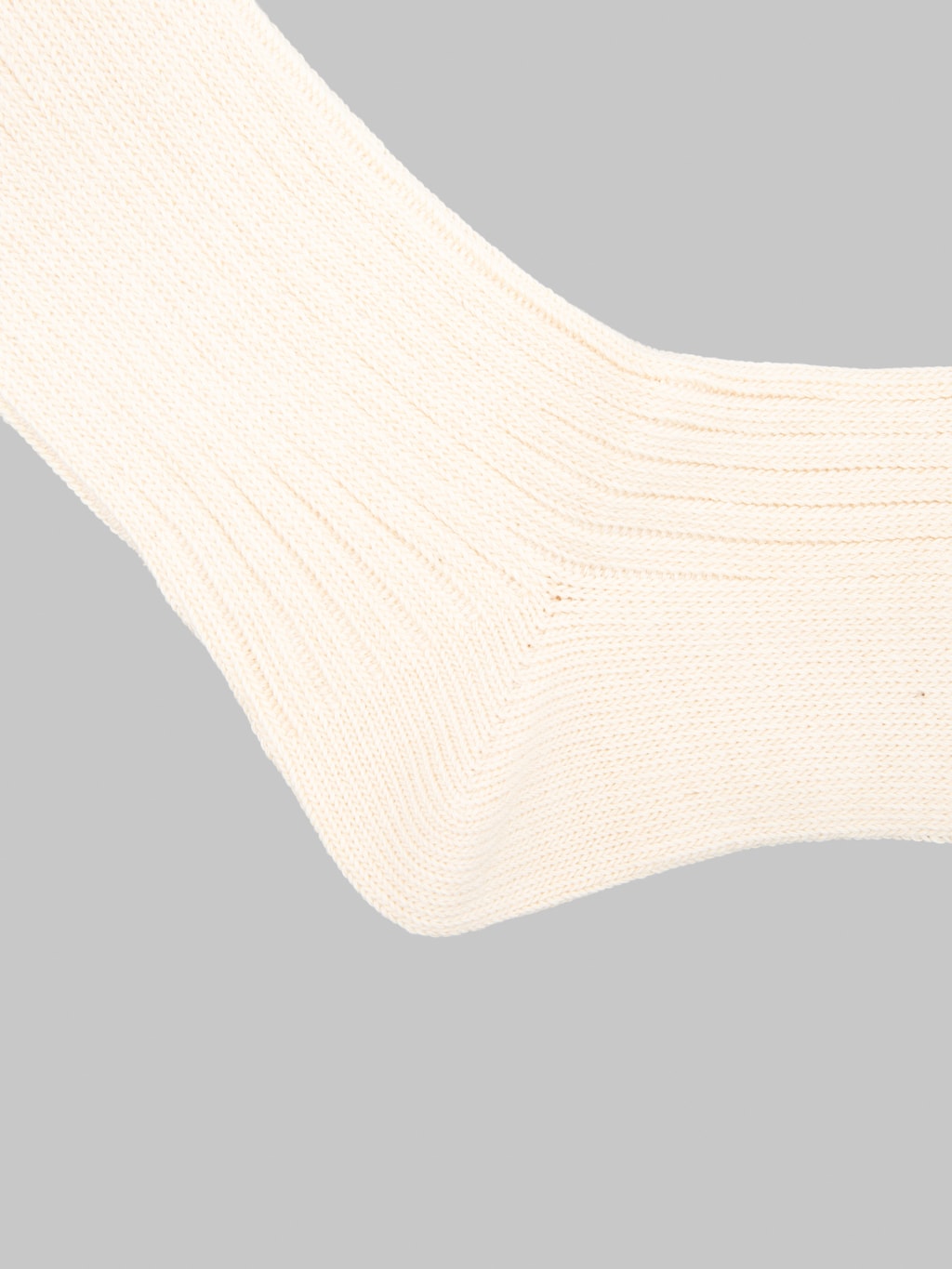 ROTOTO Organic Cotton Daily 3 Pack Ribbed Crew Socks Ecru
