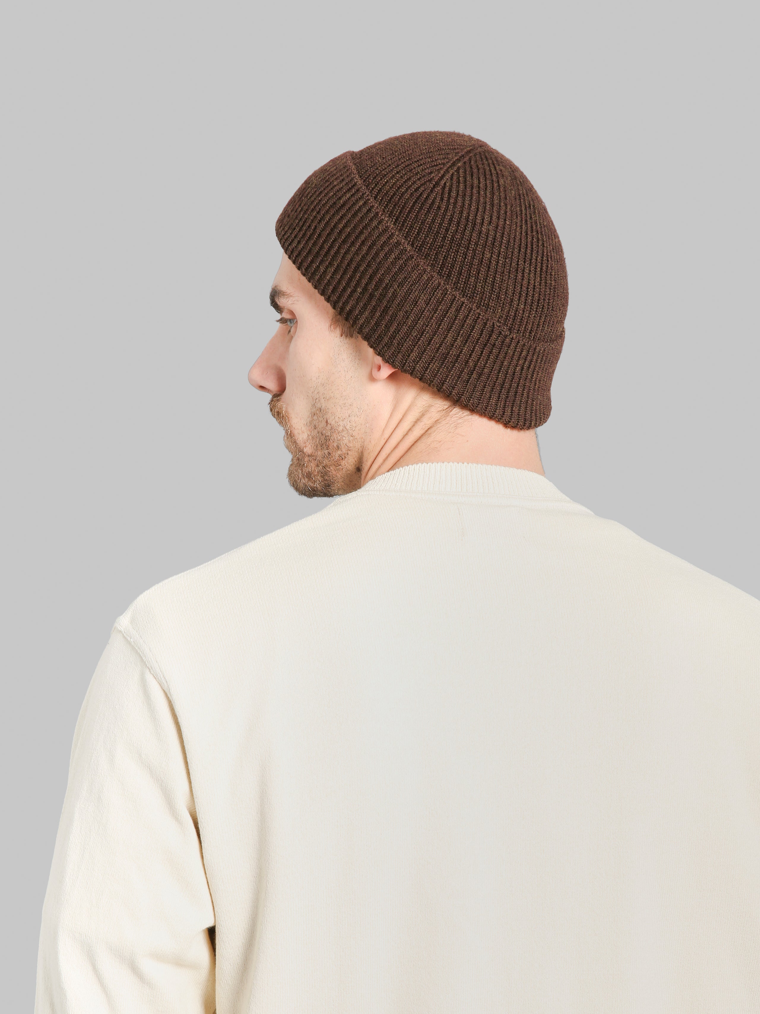 ROTOTO Washable Merino Seamless Beanie Brown