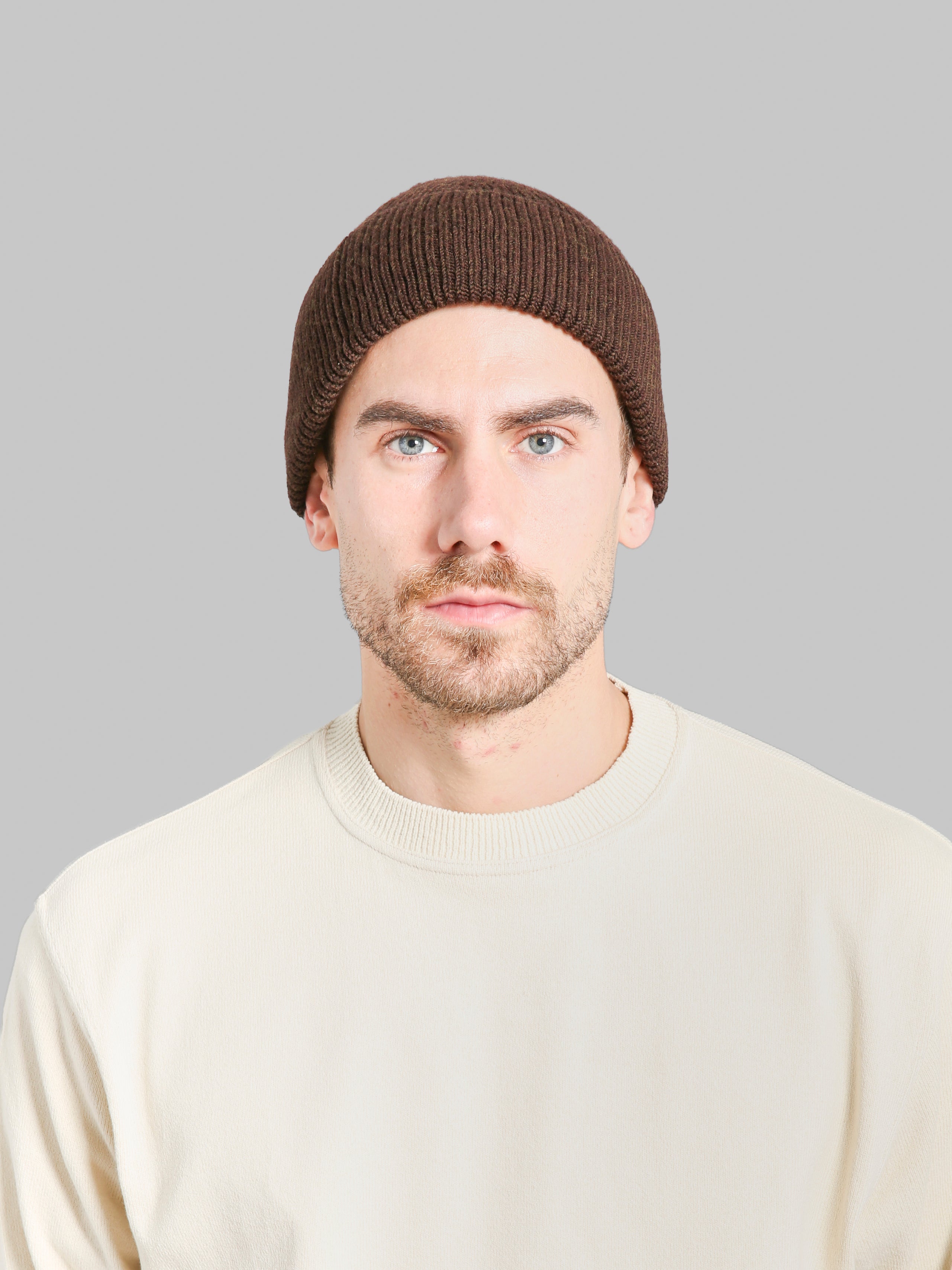 ROTOTO Washable Merino Seamless Beanie Brown