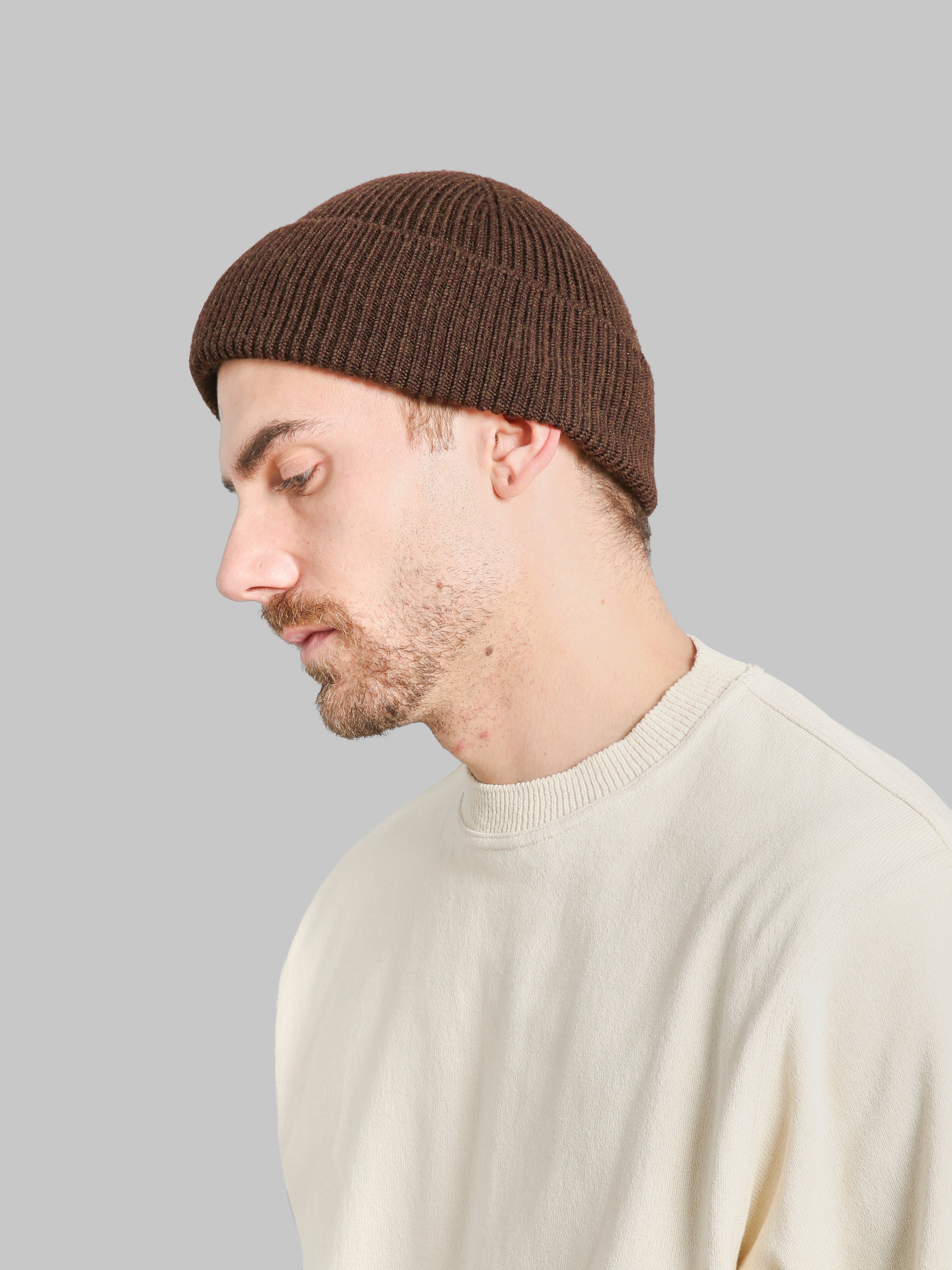 ROTOTO Washable Merino Seamless Beanie Brown