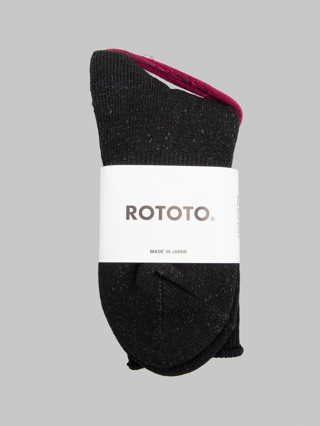 ROTOTO Washi Pile Crew Socks Black