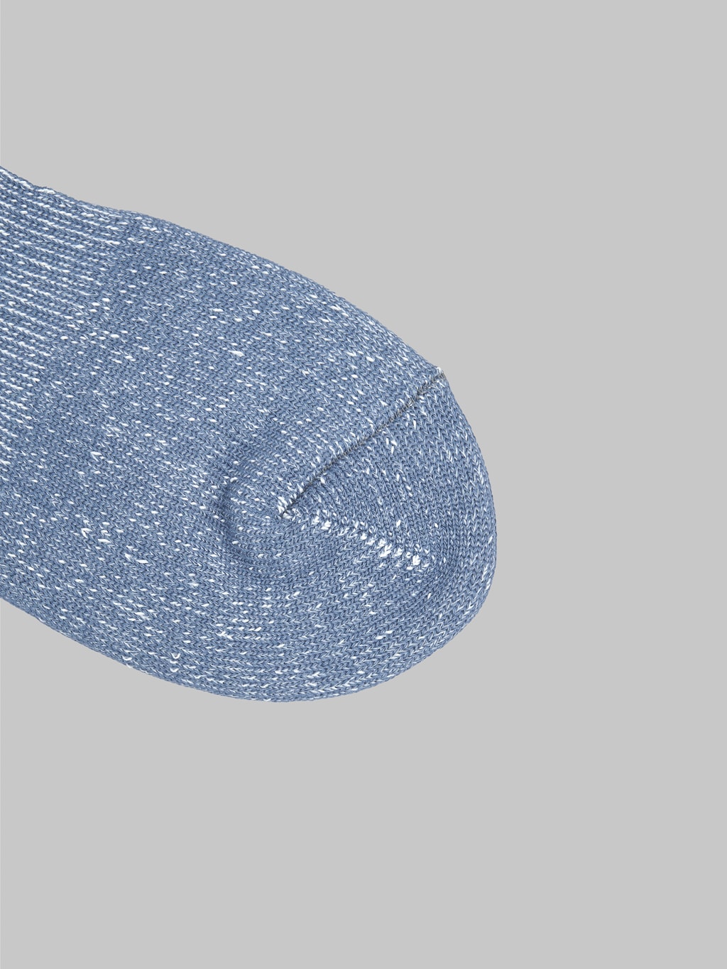 rototo washi pile crew socks slate blue toe